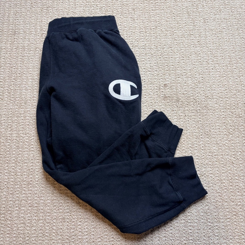Champion Reverse‎ Weave Joggers Mens XXL Black Big Logo Sweatpants